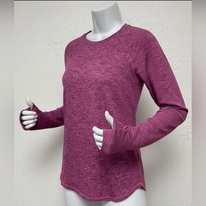 Cuddl Duds Fuchsia Active Top XL Cozy Thumbholes Gorpcore Loungewear Magenta
